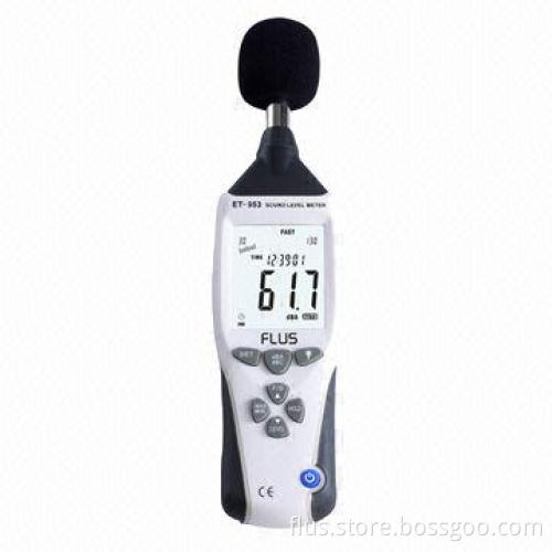 Professional sound level meter, weighting dBA and dBC, fast and slow time, maximum/minimum/data hold